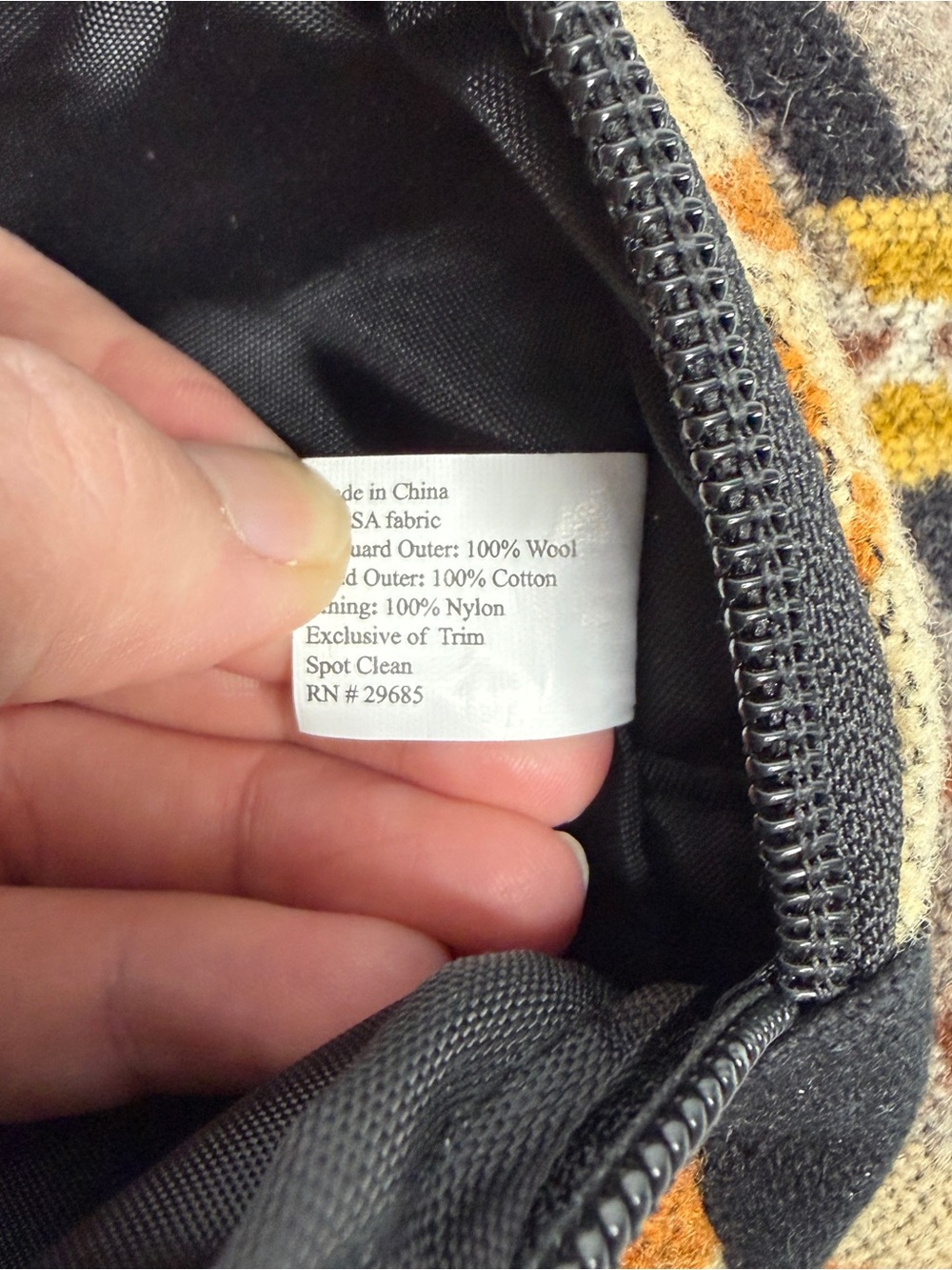 Pendleton Wool Southwest Style Drawstring Backpack - Picture 5 of 9